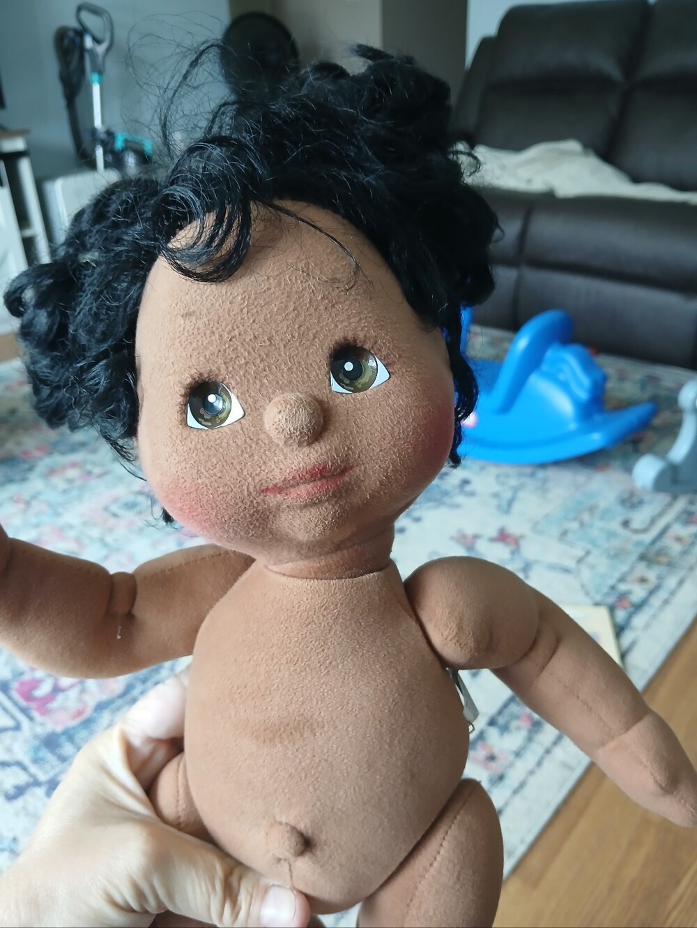 My Child Baby Doll African American Black Hair Red Suit Vintage - Picture 12 of 12